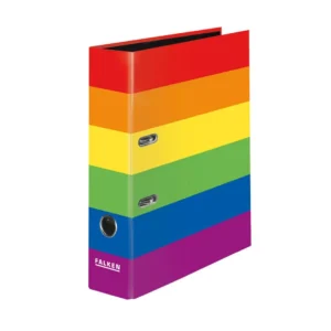 Brevordner Falken A4 8cm 2R Rainbow