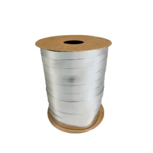 Gavebånd metallic sølv 250mx10mm