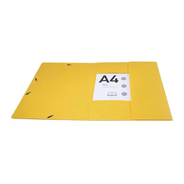 Strikkmappe EXACOMPTA A4 3klaff 425g gul