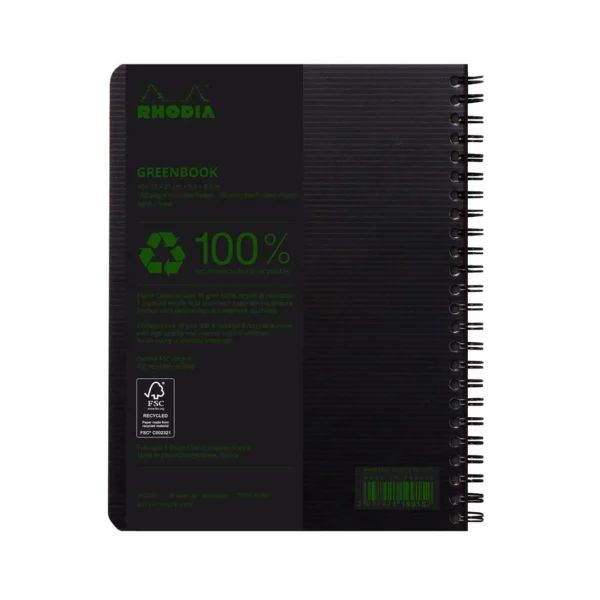 Notatbok RHODIA GreenBook A5+ 90g linjer