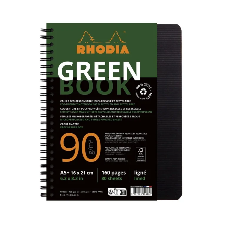 Notatbok RHODIA GreenBook A5+ 90g linjer - Bilde 6