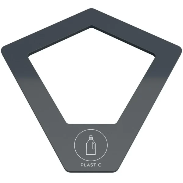 Lokk KITE for plast, antrasitt