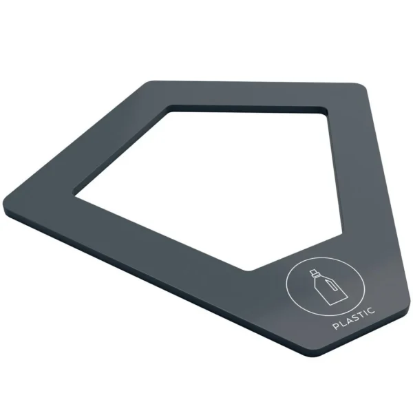 Lokk KITE for plast, antrasitt