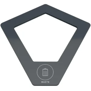 Lokk KITE for restavfall, antrasitt