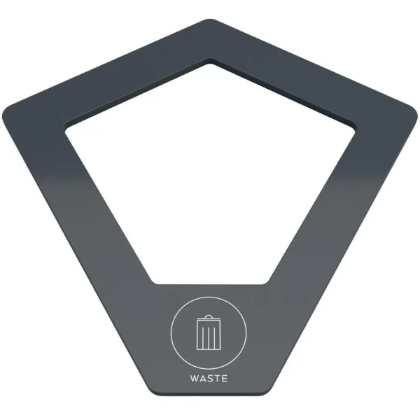 Lokk KITE for restavfall, antrasitt