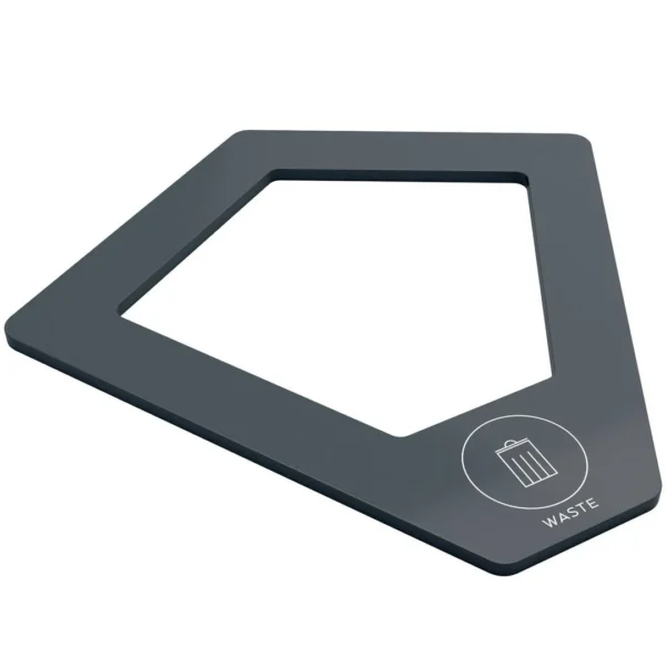 Lokk KITE for restavfall, antrasitt