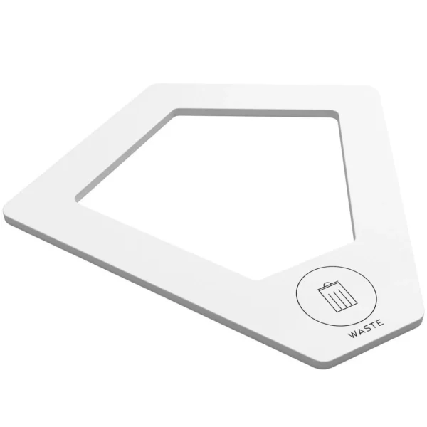 Lokk KITE for restavfall, hvit
