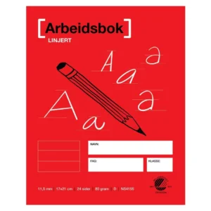 Arbeidsbok 17x21 80g 11,5mm linjert