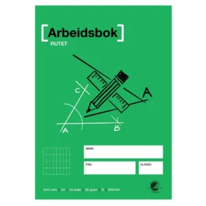 Arbeidsbok A4 80g 5x10 rutet