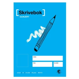 Skrivebok A4 80g 24bl ulinjert