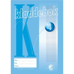 Kladdebok A4 55g 50bl 5x5mm ruter