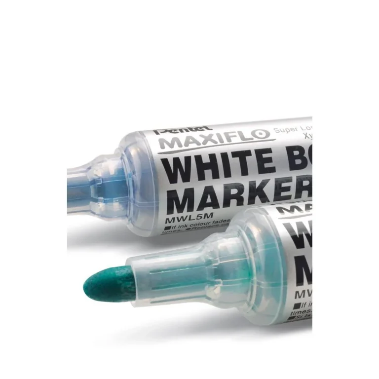 Whiteboardpenn PENTEL Maxiflo M rund blå - Bilde 3