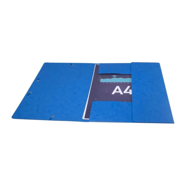 Strikkmappe EXACOMPTA A4 3klaff 425g blå