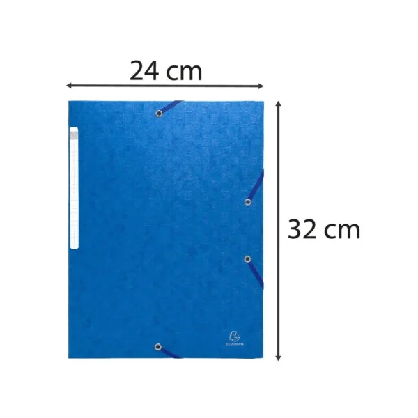 Strikkmappe EXACOMPTA A4 3klaff 425g blå