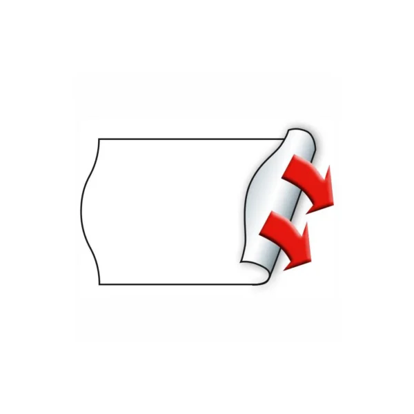 Prisetikett METO 26x16 hvit perman. (6)