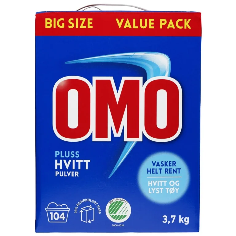 Tøyvask OMO Pluss Hvitt 3,7kg