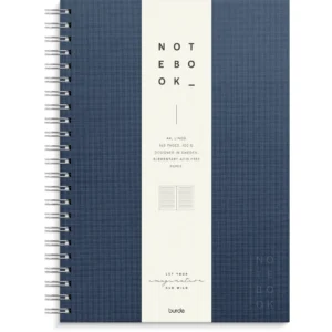 Spiralbok BURDE A4 linjert mørk blå