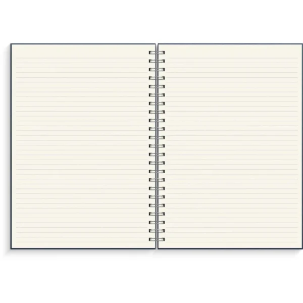 Spiralbok BURDE A4 linjert mørk blå