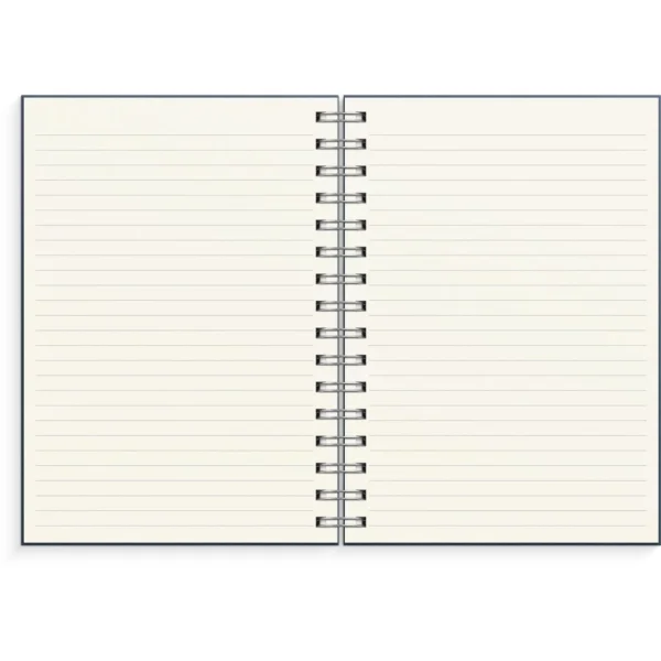 Spiralbok BURDE A5 linjert sort