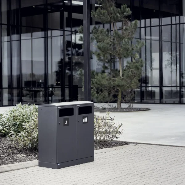 Avfallsbeholder BICA 712 ute 2x100L antr