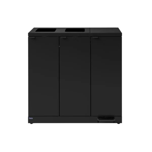 Avfallsbeholder BICA 973 3x65L sort