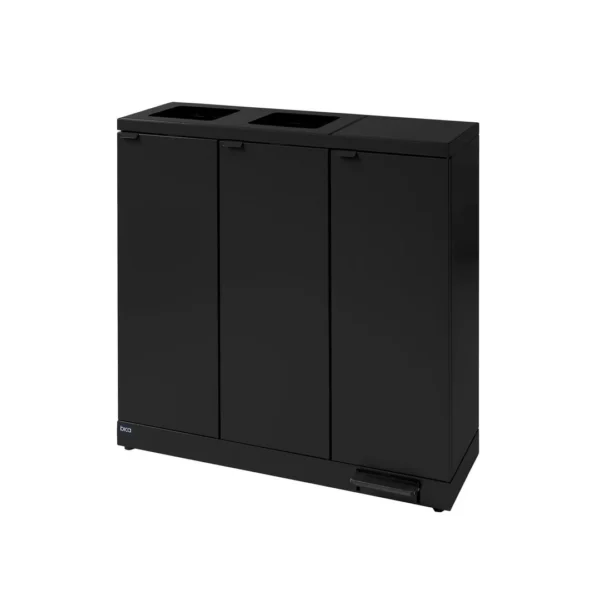Avfallsbeholder BICA 973 3x65L sort