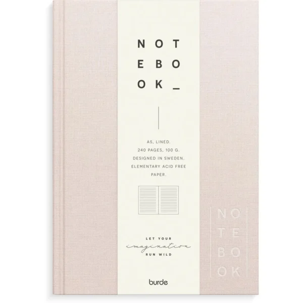 Skrivebok BURDE A5 linjer rosa