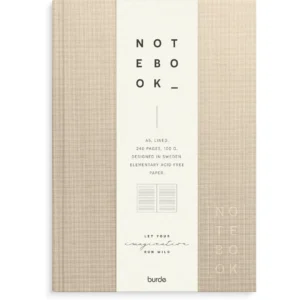 Skrivebok BURDE A5 linjer beige