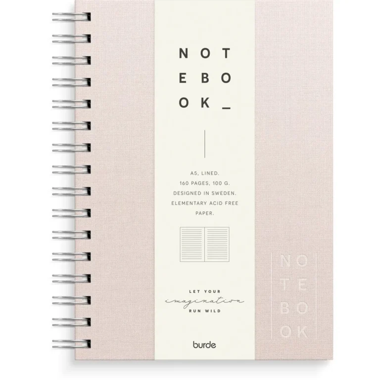 Spiralbok BURDE A5 linjert rosa