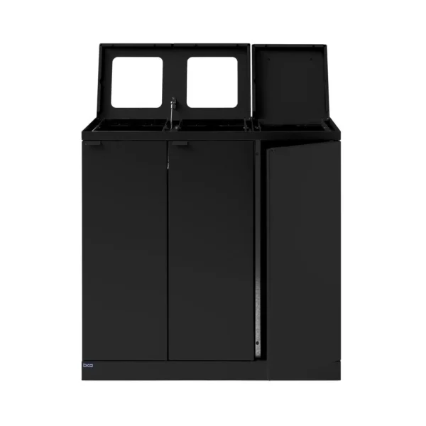 Avfallsbeholder BICA 873 3x65L sort