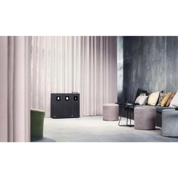 Avfallsbeholder BICA 873 3x65L sort