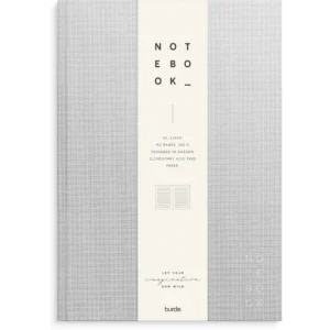 Skrivebok BURDE A4 linjer lys grå
