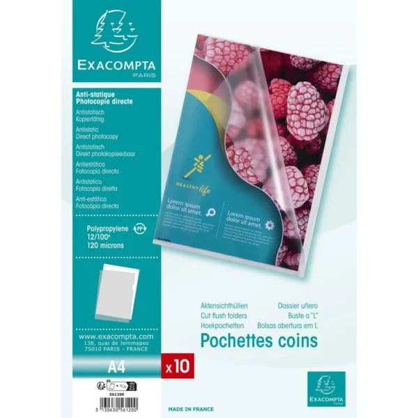 Plastomslag EXACOMPTA A4 120my klar (10)