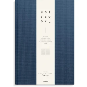 Skrivebok BURDE A4 linjer mørk blå