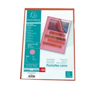 Plastomslag EXACOMPTA A4 120my rød (100)