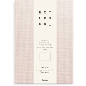 Skrivebok BURDE A5 ulinjert rosa
