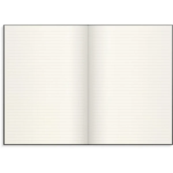 Skrivebok BURDE A4 linjer mørk grå