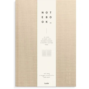 Skrivebok BURDE A4 linjer beige