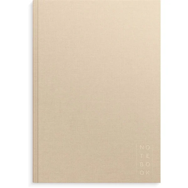 Skrivebok BURDE A4 linjer beige