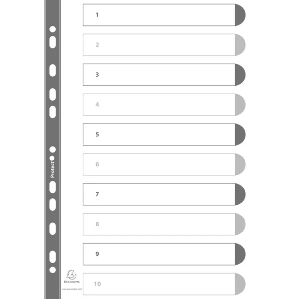 Register EXACOMPTA A4 1-10 mylar hvi/frg