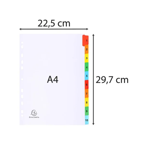 Register EXACOMPTA A4 1-10 mylar hvi/frg