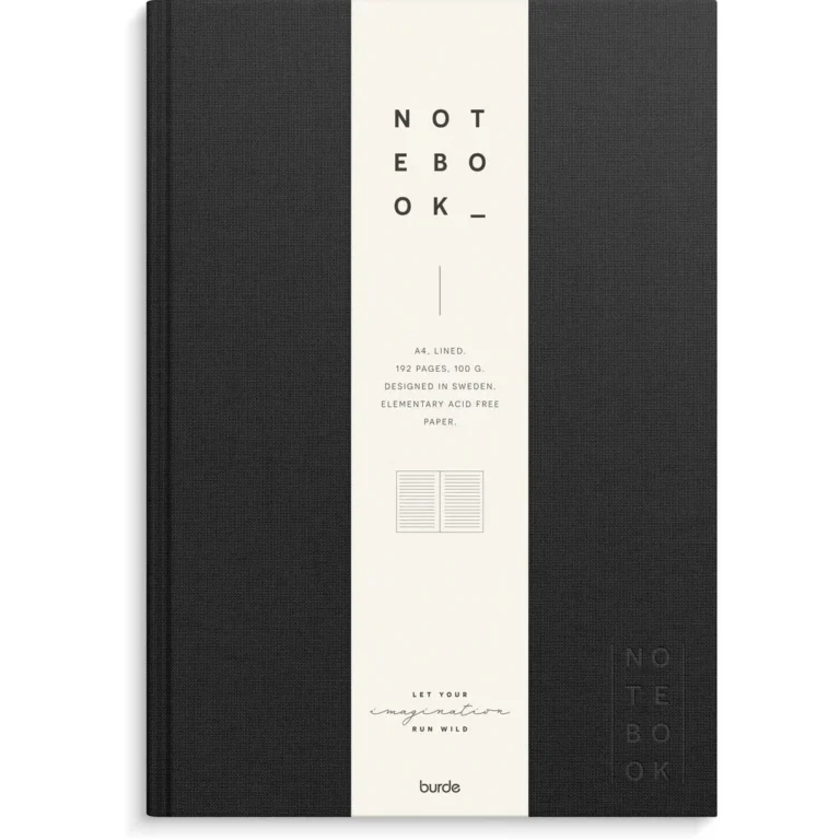 Skrivebok BURDE A4 linjer sort