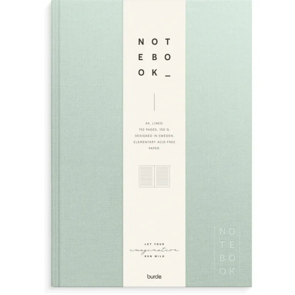 Skrivebok BURDE A4 linjer grønn