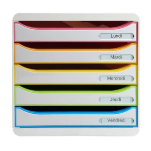 Skuffekabinett EXACOMPTA 5 skuff hvit