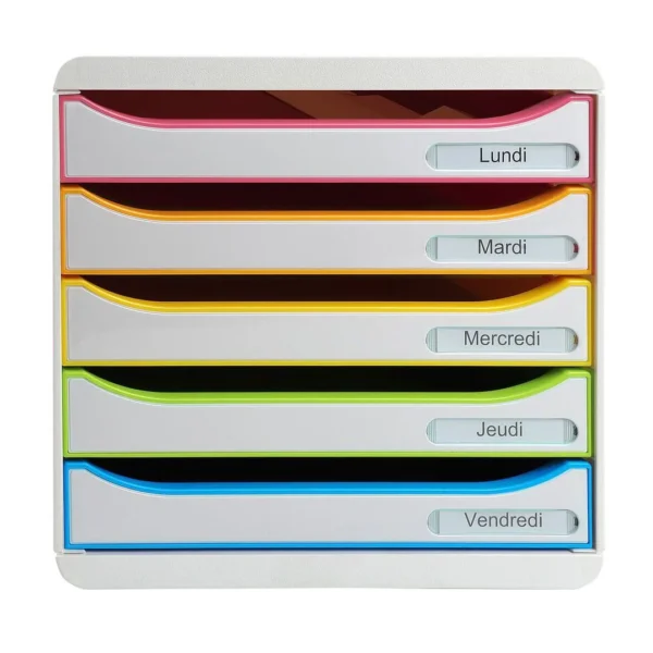 Skuffekabinett EXACOMPTA 5 skuff hvit