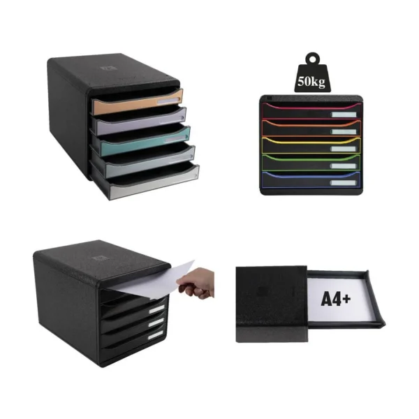 Skuffekabinett EXACOMPTA 5 skuff hvit