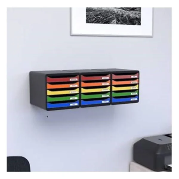 Skuffekabinett EXACOMPTA 5skuff grå/grå