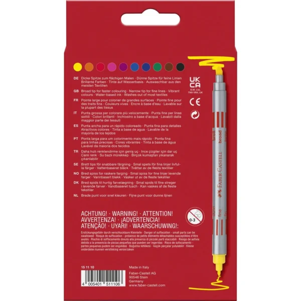 Tusj FABER CASTELL dobbel spiss (10)