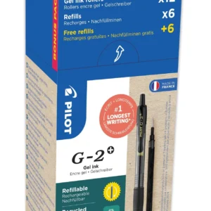 Geleroller PILOT G2+ 07 sort (12+12)