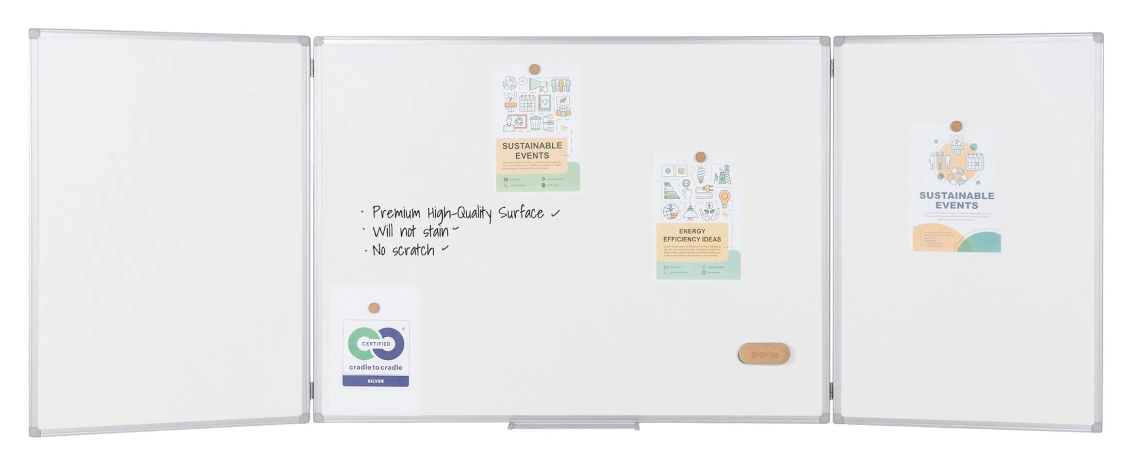 Whiteboard BI-OFFICE Trio 120x150 emalje
